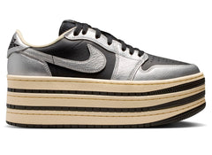 Women's Air Jordan 1 Triple Stack in Metallic Silver / Black