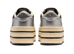 Women's Air Jordan 1 Triple Stack in Metallic Silver / Black