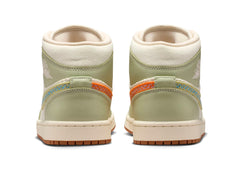 Women's Air Jordan 1 Mid SE in Olive Aura