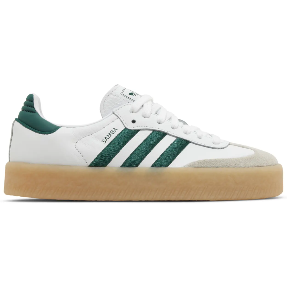 Adidas Originals Women's White/Green Sambae Sneakers, ID0440