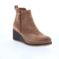 Sofft Emeline SF00871 Womens Brown Suede Zipper Ankle & Booties Boots