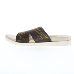 Spenco Twilight Ellie SP1070FFR Womens Brown Suede Slides Sandals Shoes
