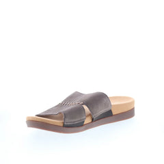 Spenco Twilight Woven SP1122FFR Womens Brown Leather Slides Sandals Shoes
